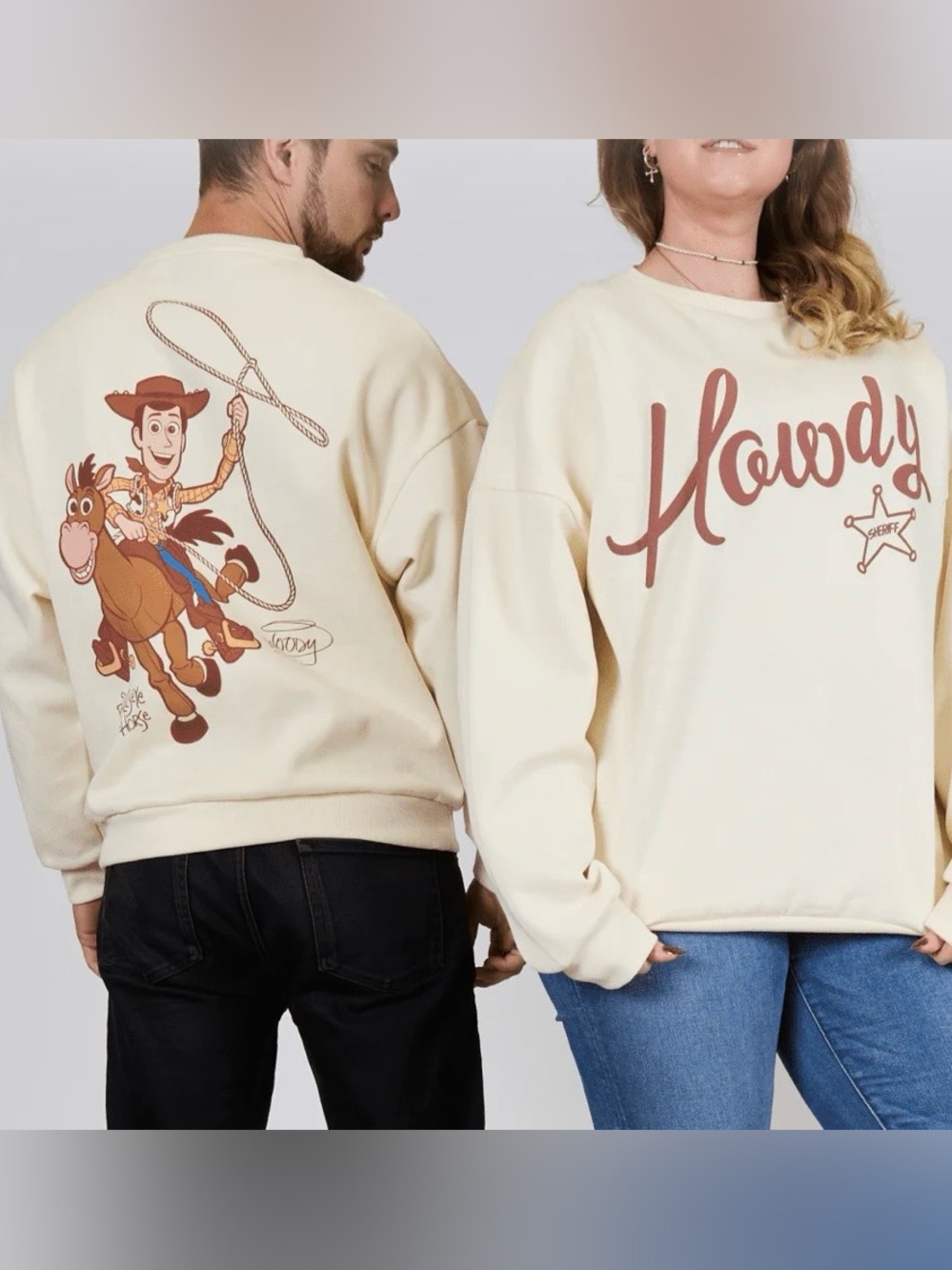 Disney Toy Story Woody’s Roundup Drop Sleeve Crewneck Sweatshirt